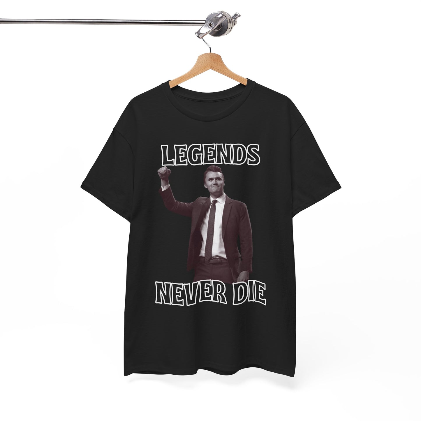 Legends Never Die Charlie Kirk Unisex Heavy Cotton Tee