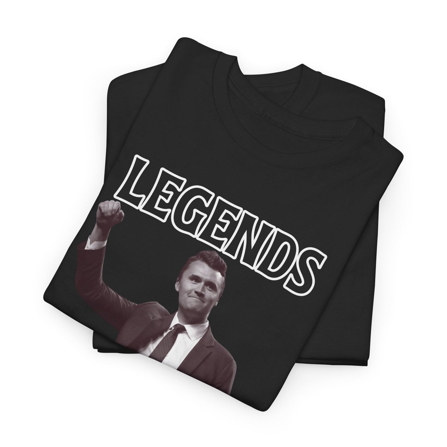 Legends Never Die Charlie Kirk Unisex Heavy Cotton Tee